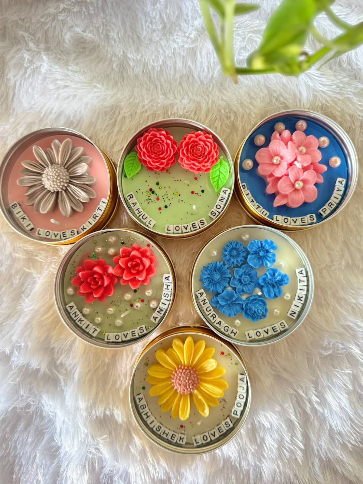 Couple Name Floral Tin